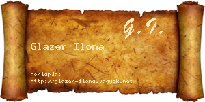 Glazer Ilona névjegykártya