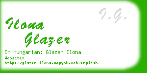 ilona glazer business card